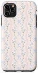 iPhone 11 Pro Max Cute Light Blue Bows Floral Flower Soft Pink Girl Coquette Case