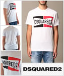 DSquared2 T-Shirt Top Size XL Built Tuff Tee Boxed Logo 100% Cotton - White