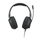 Lenovo IdeaPad H100 Gaming Headset, 50mm Drivers, Stereo Over Ear Headphones with Mic, Padded Earcups, In-Line Volume, GXD1C67963, Black
