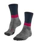 FALKE Women's TK2 Explore W SO Wool Thick Anti-Blister 1 Pair Hiking Socks, Blue (Navy 6113), 2.5-3.5