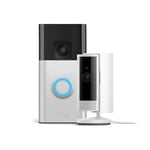 Nouvelle Ring sonnette vidéo sans fil (Battery Video Doorbell) + Caméra intérieure (Indoor Cam 2e gén.) | Installation facile (5 min) par soi-même | Essai Ring Home gratuit 30 j.