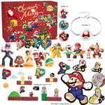 Super Mario Game Theme Cartoon Characters Kawaii 24 Dagar Adventskalender Jul Xmas Nedräkning Överraskning Blind Box Barn Present