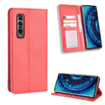 Oppo Find X2 Pro Case Magneettinen Sulku Vintage Pattern Pu Nahka Lompakon kansi Korttipaikoilla