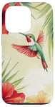 Coque pour iPhone 13 Pro Colibri Tropical Fleurs Florales Nature Été