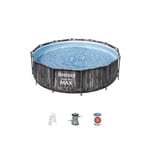 Bestway 5614X Piscine Steel Pro MAX Ronde Ø 366x100 Cm Avec Cadre Pompe Échelle