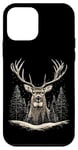 Coque pour iPhone 12 mini Majestic Deer Wildlife Scène d'hiver en plein air Doe Deer Buck