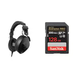 RØDE NTH-100 Professional Over-ear Headphones For Content Creation, Music Production, Black & SanDisk 128GB Extreme PRO SDXC card + RescuePRO Deluxe, up to 200MB/s, UHS-I, Class 10, U3, V30