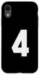 iPhone XR #4 Jersey Varsity Uniform Number Sport Case