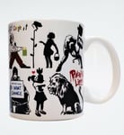 Banksy Street Art Compilation Coffee Tea Cup Cafe Mug Valentines Birthday Gift