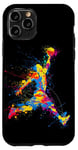 Coque pour iPhone 11 Pro Splash d'action coloré pour les amateurs de basket-ball