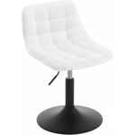 WOLTU Tabouret de Maquillage en Chenille + Métal, Réglable en Hauteur, Tabouret de Cuisine, Tabouret avec Dossier, Chaise de Coiffeuse, Chaise de