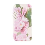 Ted Baker Flower Placement Mirror Folio Case Compatible with iPhone 15 - Cream Green Gold