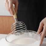 Stainless Steel Spring Egg Whisk Hand-held Egg Mixer Spiral Egg Beater  Flour