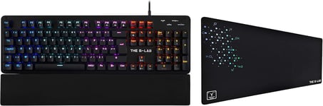 CLAVIER GAMER MÉCANIQUE (BLUE SWITCH) KEYZ CARBON-E RGB (NOIR) & PAD TAPIS DE SOURIS[CLA170138]