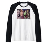 Marvel Guardians Vol.2 Star-Lord Drax Gamora Groot Manche Raglan