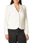 Calvin Klein Women's Two Button Lux Suit Blazer, Cream, 10