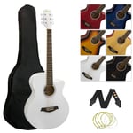 Tiger Full Size Beginners Acoustic Guitar Package, Bag, Strap &