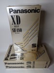 3 x Panasonic XD SE-180 Super VHS Blank Video Cassette Tapes - Brand New Sealed