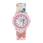 Prinzessin Lillifee Montre Fille Enfant Quartz Analogique, avec Bracelet Textile, Rose, 3 Bar d'étanchéité, Livrée dans une boîte cadeau Montres, 2037727