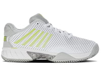 K-Swiss Performance Femme Hypercourt Express 2 HB Chaussures de Tennis, White/Gray Violet/Lime Green, 39 EU