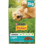 Friskies Purina Light Croquettes Chiens avec Poulet et Légumes, 4 Boîtes de 3 kg