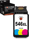 CL-546XL Cartouches d'encre Remplacement pour Canon 545 XL 546 XL Pixma TS205 TS3150 TS3151 MG2550 MG2555 MG2950 MG2450 MG3050 MG3052 MG2920 MG3051 TR4550 TR4551 TR4650 MX495 MX490 Couleur