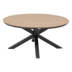 Table de jardin 4 personnes Oriengo coloris acacia et graphite Hesperide ⌀111,5 x H.75,5 cm