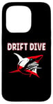 Coque pour iPhone 15 Pro Équipement de plongée sous-marine - Drapeau de plongée Shark Drift pour la plongée sous-marine