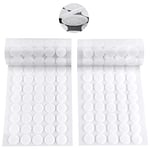 OFFCUP Scratch Autocollant Rond, 504 Paires Pastille Scratch Autocollant Crochets et Boucles, 10mm Blanc Double Face Rond Pastille Adhesive Collant Point, pour DIY, Artisanat etc