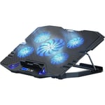 C5 Laptop Cooling Pad Notebook Cooler Blue LED Light for 10-15.6 Inch Laptops