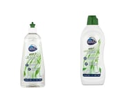 CARE + PROTECT Pack brillance ECO + : Gel dégraissant écologique hypoallergénique+ Liquide de rinçage pour lave vaisselle, facilite le séchage rapide, brillance extra sans auréoles