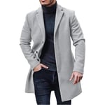 Winter Warm Mens Trench Coat Long Jacket Smart Formal Work Outwear Overcoat Tops