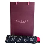 Radley Radders Road Black Compact Handbag Umbrella In Radley Bag - New With Tags