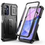 Samsung Galaxy A15 (5G) / A15 Tech-Protect Kevlar Pro Hardplast Deksel med Skjermbeskytter & Kickstand - Svart