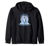 Antarctica I Survived The Drake Passage Penguin Iceberg Zip Hoodie