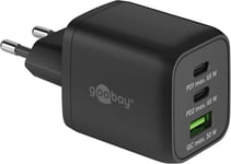 64753 Chargeur Rapide Multiport Usb-C Pd Nano (65 W) / 2 X Usb-C Pd 1 X Usb-A Quick Charge/Adaptateur Secteur Pour Câbles De Charge Iphone Et Autres Téléphones Mobiles/Noir