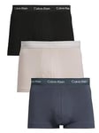 Calvin Klein 3 Pack Cotton Stretch Low Rise Trunks - Black