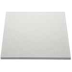DECOSA Dalle de plafond AP105 - polystyrène - blanc - effet crépi - 50 x 50  cm - 2 sach. (=