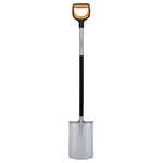 Fiskars Bêche de Jardin pour Sols mous et pauvres en cailloux, Bout Rond, Longueur : 120 cm, Lame renforcée en acier au bore, Noir/Orange, Xact, 1066730