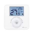 Plikc Quadro Plikc PLK267690 Thermostat d'ambiance numérique Mural à Piles Blanc