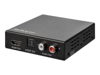 Startech.Com Hdmi Audio Extractor - 4K 60Hz - Hdmi Audio De-Embedder - Hdr - Toslink Optical Audio - Dual Rca Audio - Hdmi Audio (Hd202a) - Hdmi Audio Signal Extractor - Svart