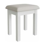 Tabouret de chambre blanc konire - Blanc