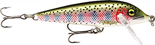 Rapala CountDown Lure with Two No. 7 Hooks, 1.5-2.4 m Swimming Depth, 7 cm Size, Rainbow Trout