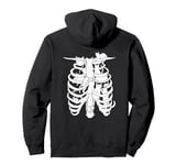 Human Ribcage Anatomy With Cats Pullover Hoodie