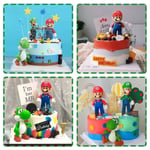 3kpl Mario Bros sarjakuvatoimintahahmot Yoshi Mario Luigi Kakkukoristeet Collection Playset Lelut Syntymäpäivälahja