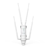 WAVLINK AC1200 Outdoor Wireless Access Point with Passive POE, WiFi Repeater Extender Dual Band 2.4GHz 300Mbps+5.8 GHz 867Mbps, 4x7dBi Detachable Omni Directional Antennas, White (WING 12M)