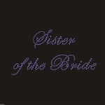 Purple Rhinestone Crystal Iron on T Shirt Design - Sister of the Bride - XRST040