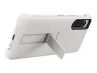 Sony Xqz-Cbdc - Baksidedeksel For Mobiltelefon - Med Stativ - Polyuretan, Polykarbonat, Sorplas - Hvit - For Xperia 10 V