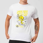 Looney Tunes Tweety Pie More Puddy Tats Men's T-Shirt - White - 5XL - White