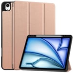 Till iPad Air 13 (2024) Slim fit tri-fold fodral Pennfack - RoseGold